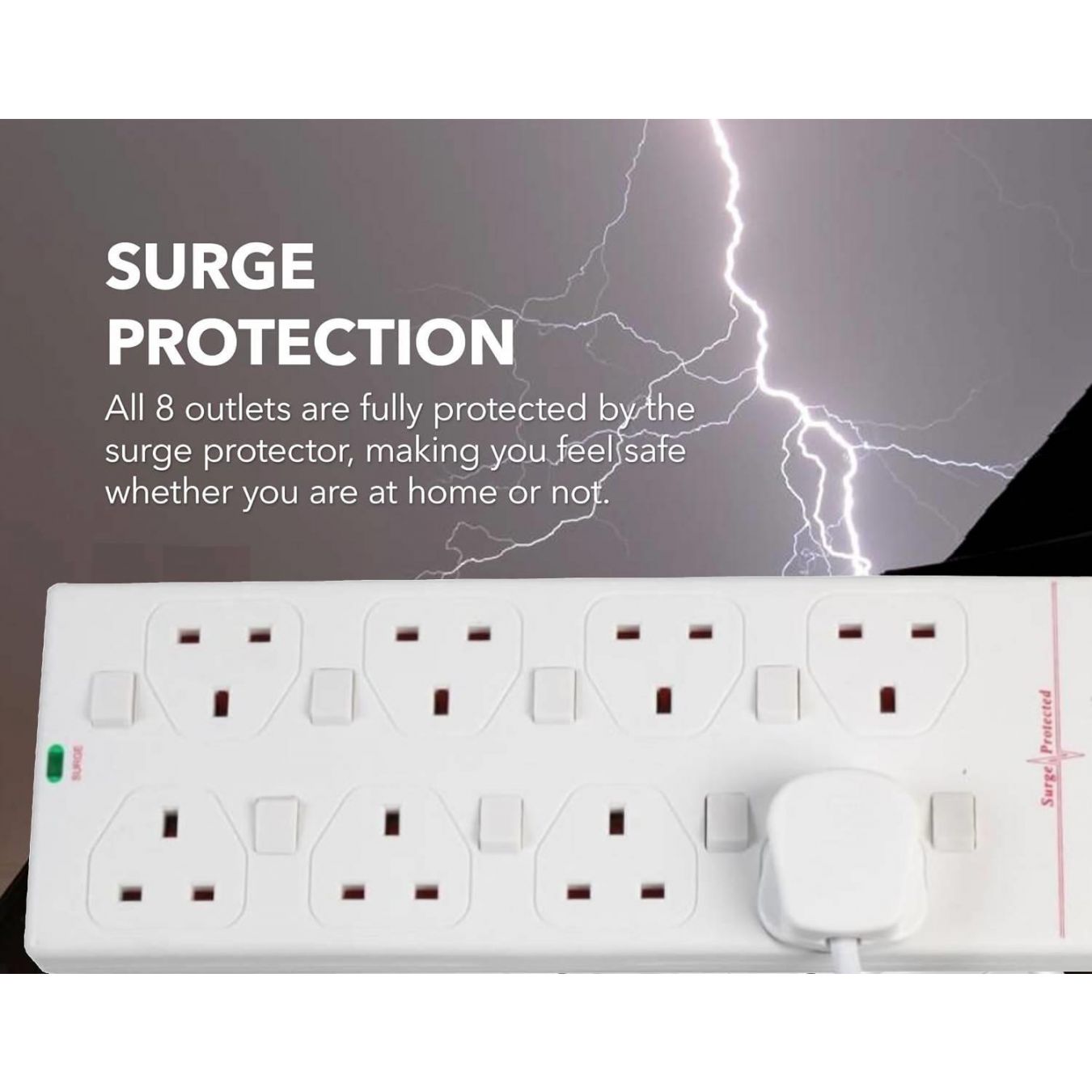 Gang Way M Metre A Mains Surge Protected Extension