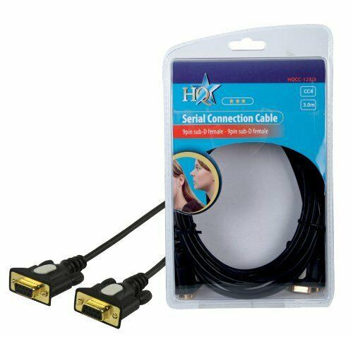 Serial Cable D-SUB 9-Pin Female | D-SUB 9-Pin Female | Nickel Plated | 3.0 m | Round | PVC | Black