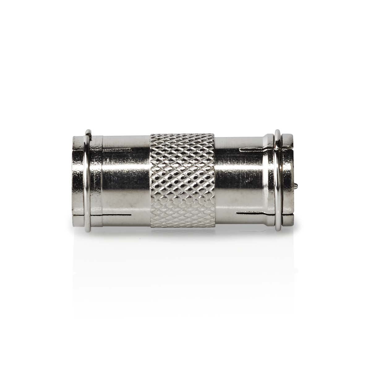 Nedis Satellite & Antenna Adapter | F Male Quick | F Male Quick | Nickel Plated | 75 Ohm | Straight | Metal | Silver | 10 pcs | Envelope