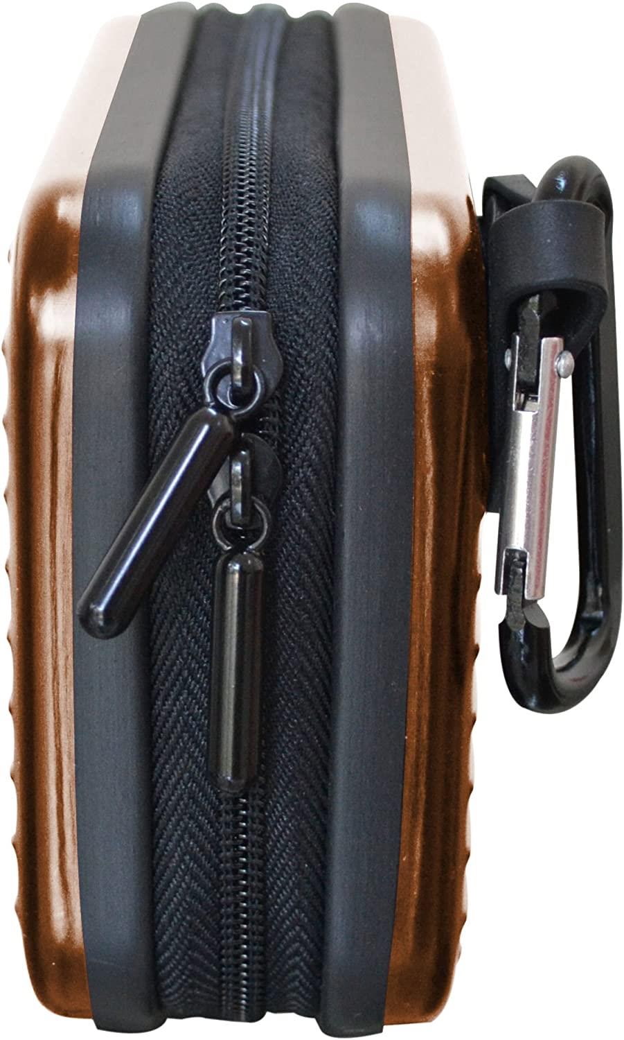 Croco  "Flight" Alumininim Universal Digital Camera Hard Case Pouch Bag - Bronze