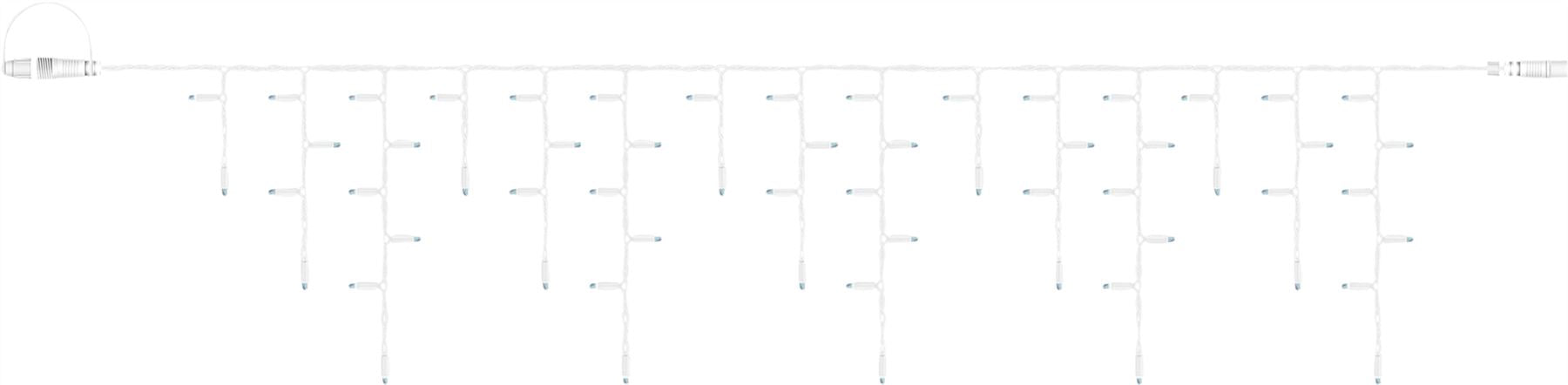 5m Easy-Connect Warm White 120 Icicle Lights White Rubber With 60/40/20cm Drop