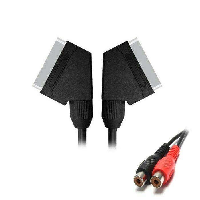 Belkin Premium 3m Scart to Scart Cable with 2 x Phono RCA AUDIO L/R Breakout. Fully Screened. 2 Year Warranty. Extra Value cable.