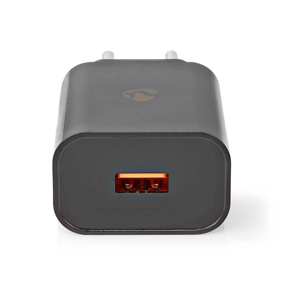 Nedis EU Euro Travel Wall Charger | 18 W | Quick charge feature | 1.5 / 2.0 / 3.0 A | Number of outputs: 1 | USB-A | No Cable Included | Automatic Voltage Selection | Black