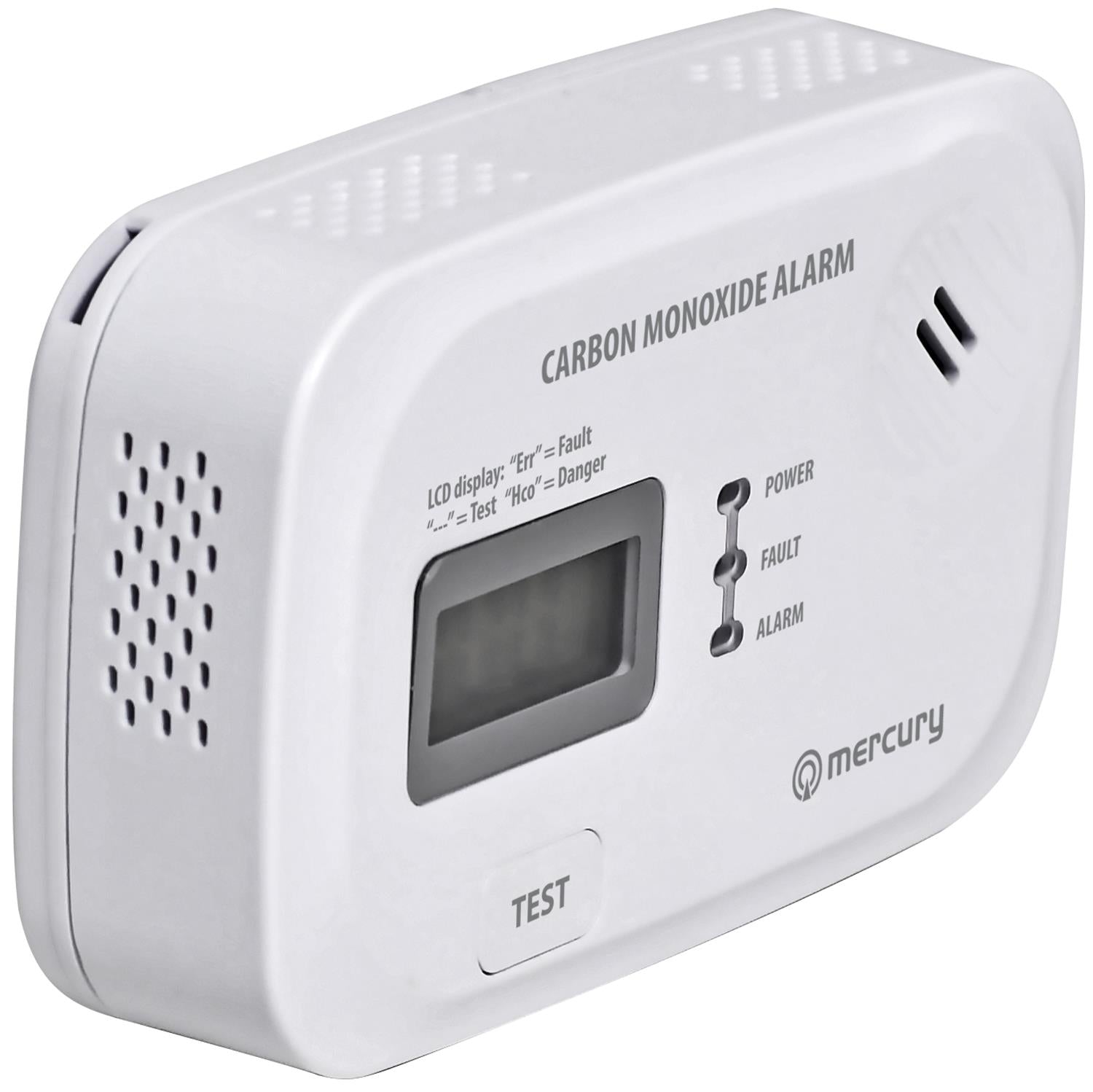 Carbon Monoxide Alarm with LCD Display - Battery Powered CO Detector, 10 Year Sensor Life, EN50291-1:2018 Certified