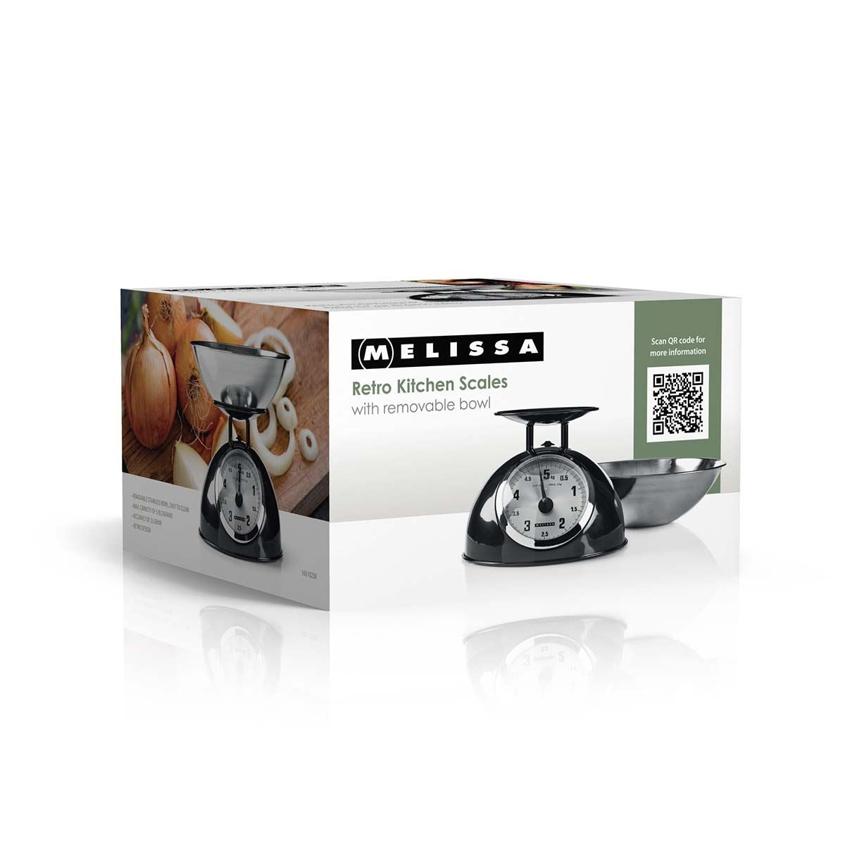 MELISSA Retro Traditional Vintage Metal Mechanical Weight Baking 5kg Kitchen Scale Black