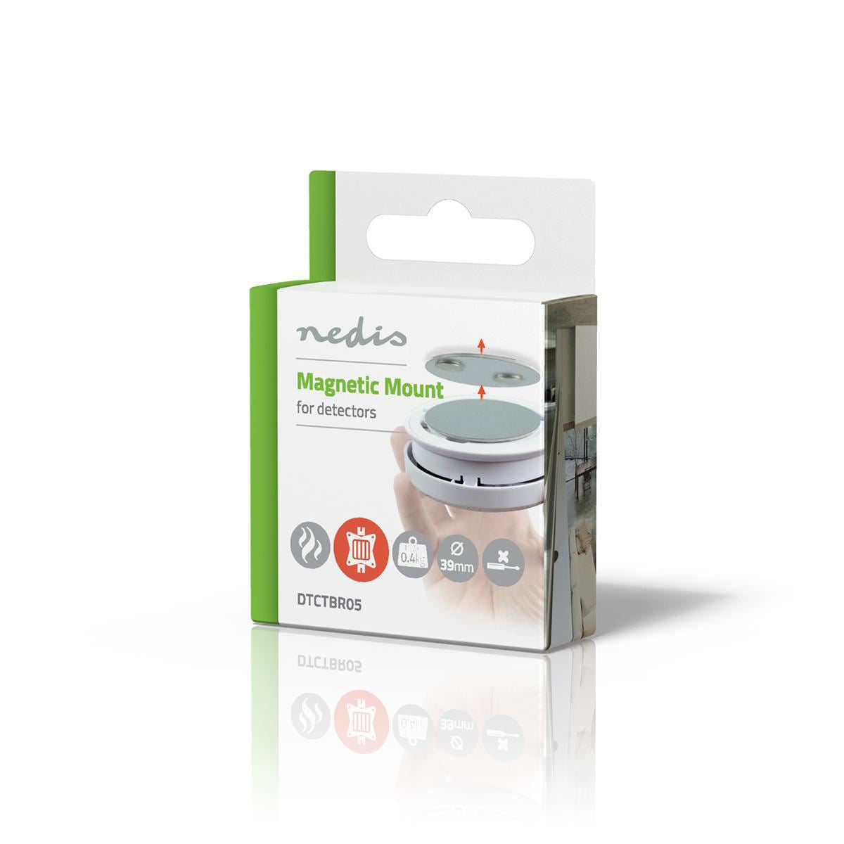 Nedis Magnetic Detector Mount Diameter: 39.4mm Adhesive Tape / Metal