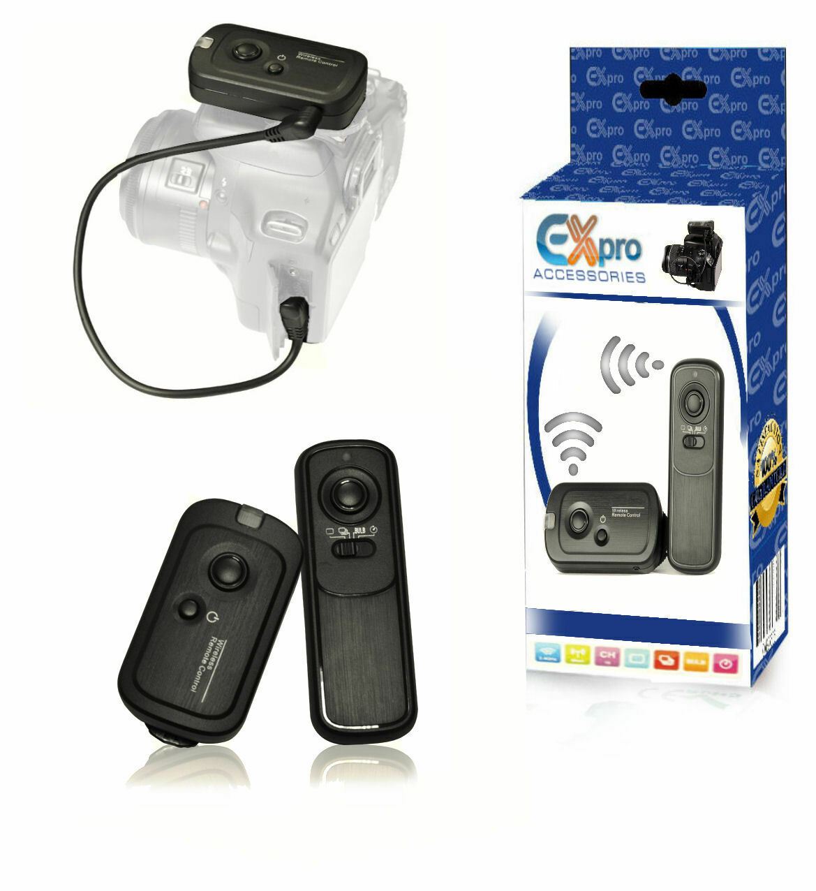 Ex-Pro Wireless-Ranger RM-CB1 2.4GHz 100m Remote Shutter Release Switch Control for Olympus E-1, E-3, E-5, E-10, E-20, E-20N