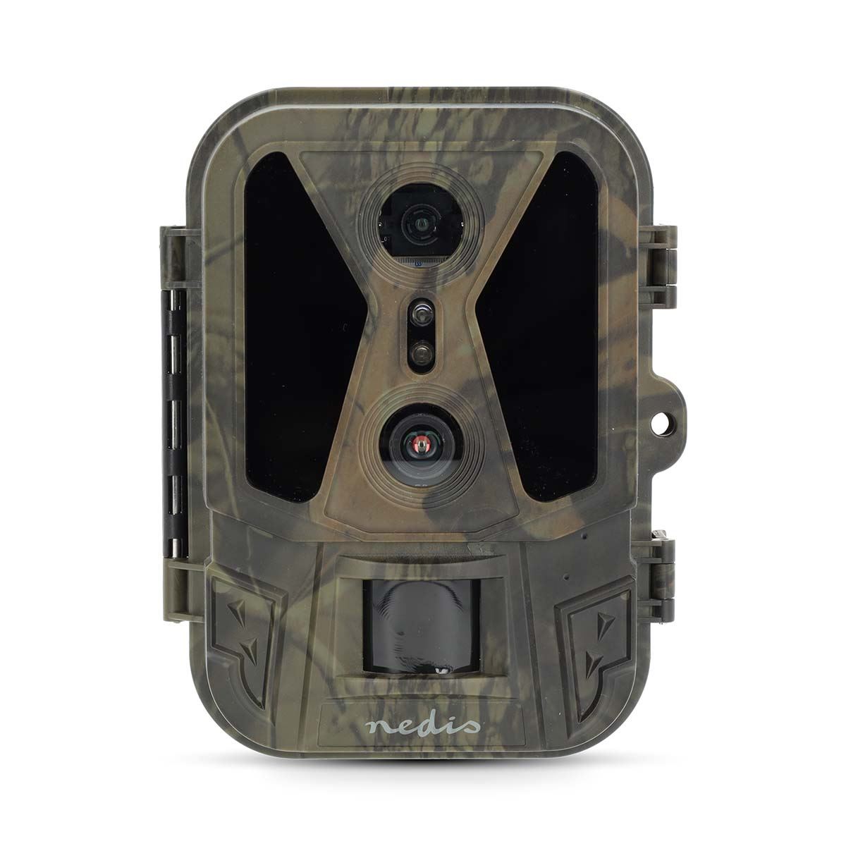 Nedis Wildlife Camera 4K Trail Camera 50MP 120 Degree with Time Lapse 25m Black LED Night Vision Motion Activated Hunting Camera IP65 Waterproof 0.2s Trigger Time for Wildlife Monitoring