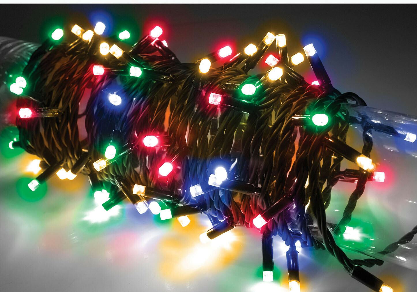 80 Mulit Coloured LED String Lights, Battery Power with Timer