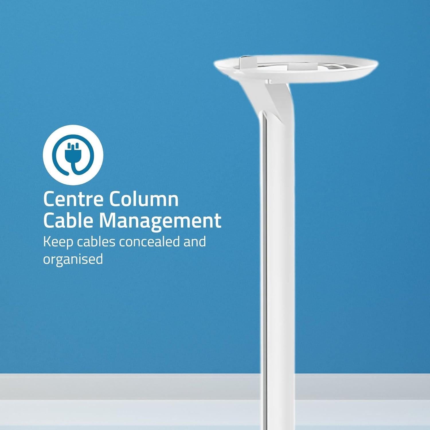 Nedis Speaker Stand Mount for Sonos Era 100, Fixed Height, Max. Capacity 3kg (Single Stand) - White