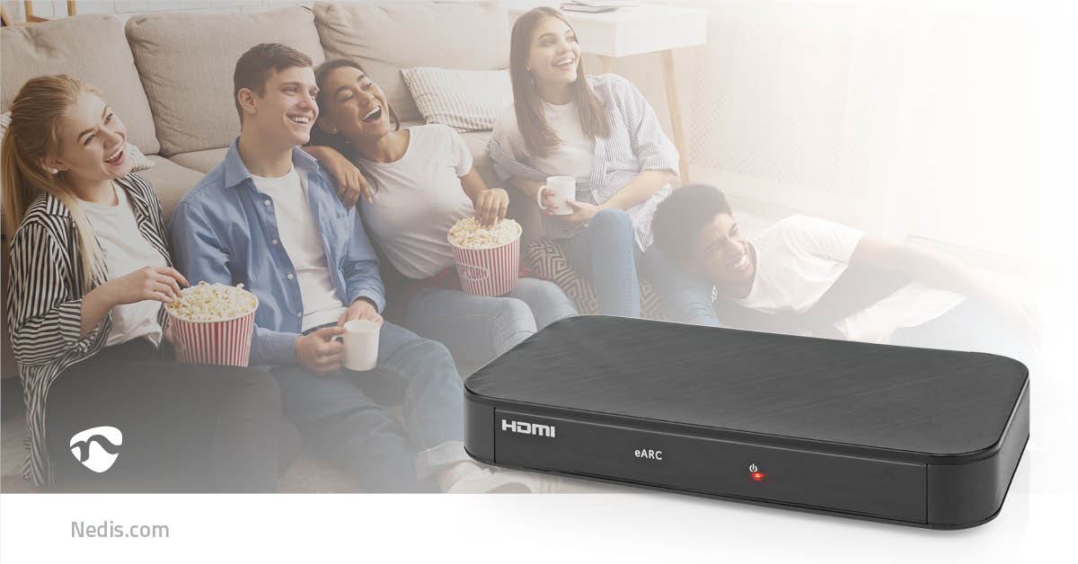 Nedis Digital Audio Converter | 2-way | Connection input: DC Power / 1x HDMI™ Input to Connection output: 2x HDMI™ Output | Automatic | Anthracite