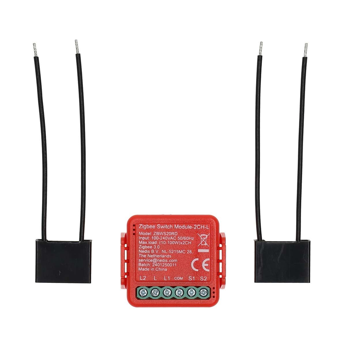 Nedis SmartLife Built-in Module | Double Switch | 2 x 100 W | Terminal Connection | App available for: Android™ / IOS