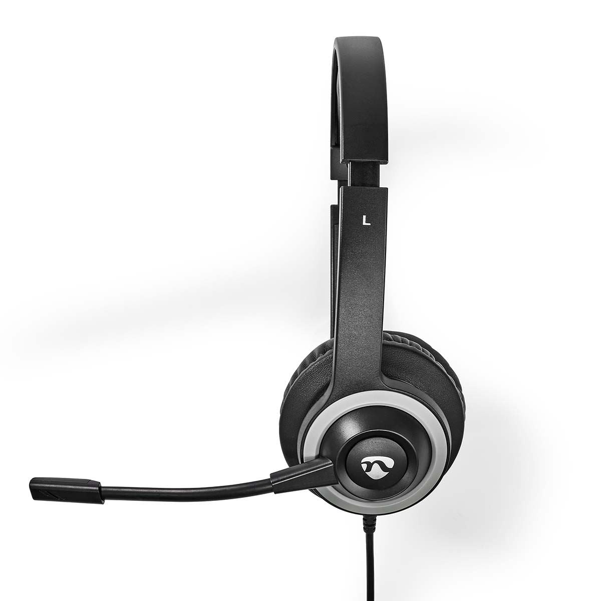 Nedis PC Headset | On-Ear | Stereo | USB Type-A / USB Type-C™ | Fold-Away Microphone | Black