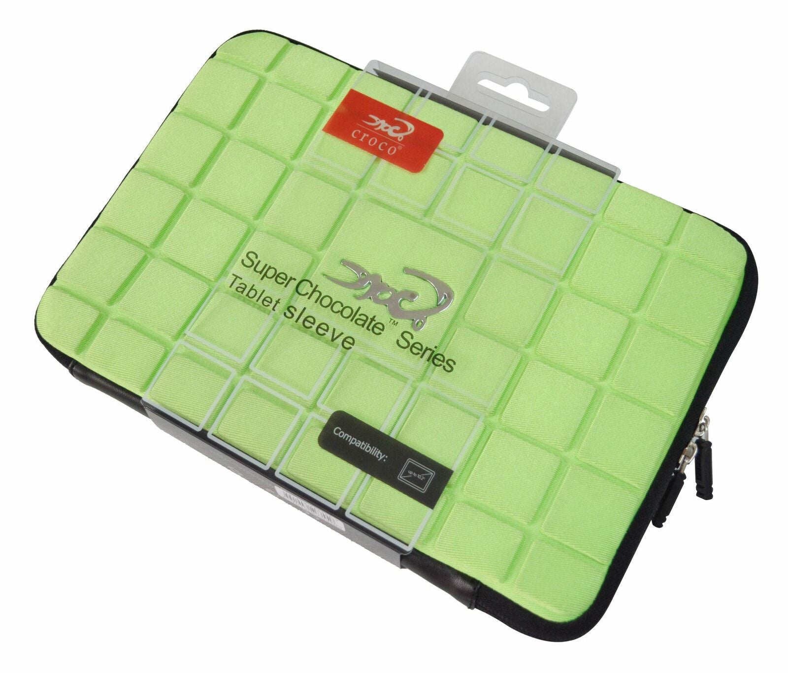 Croco Super Chocolate Case Cover Carry Sleeve for 10.1-Inch Samsung Galaxy Tab/Tab2 P7500, P7510 - Green