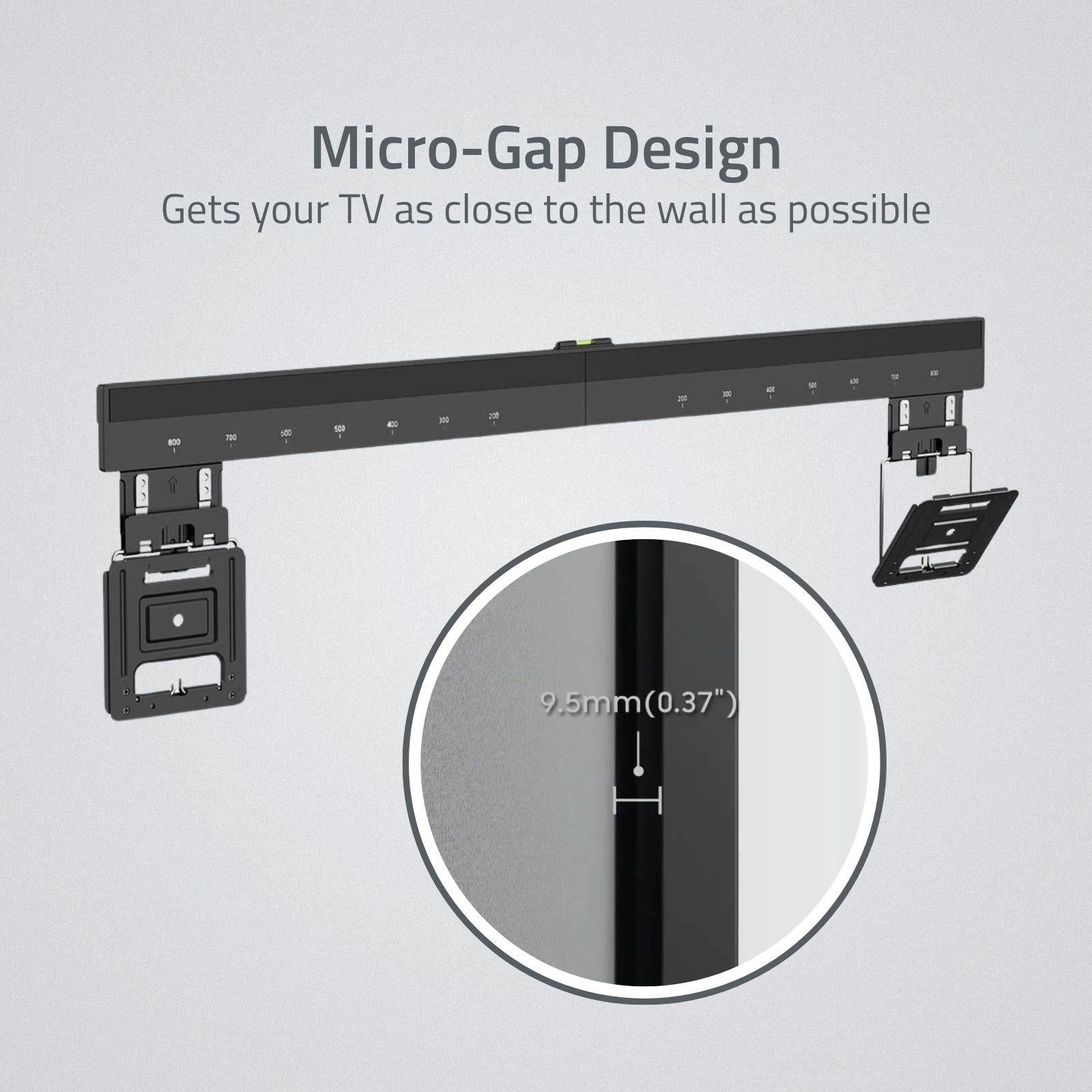 Nedis Fixed TV Wall Mount | 43 - 100 " | Maximum supported screen weight: 75 kg | Minimum wall distance: 9.50 mm | Steel | Black