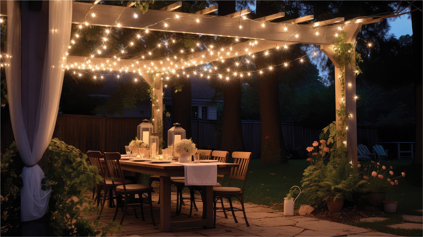 5m Easy-Connect Warm White 40 LED String Lights With Interconnectable White Rubber Cable