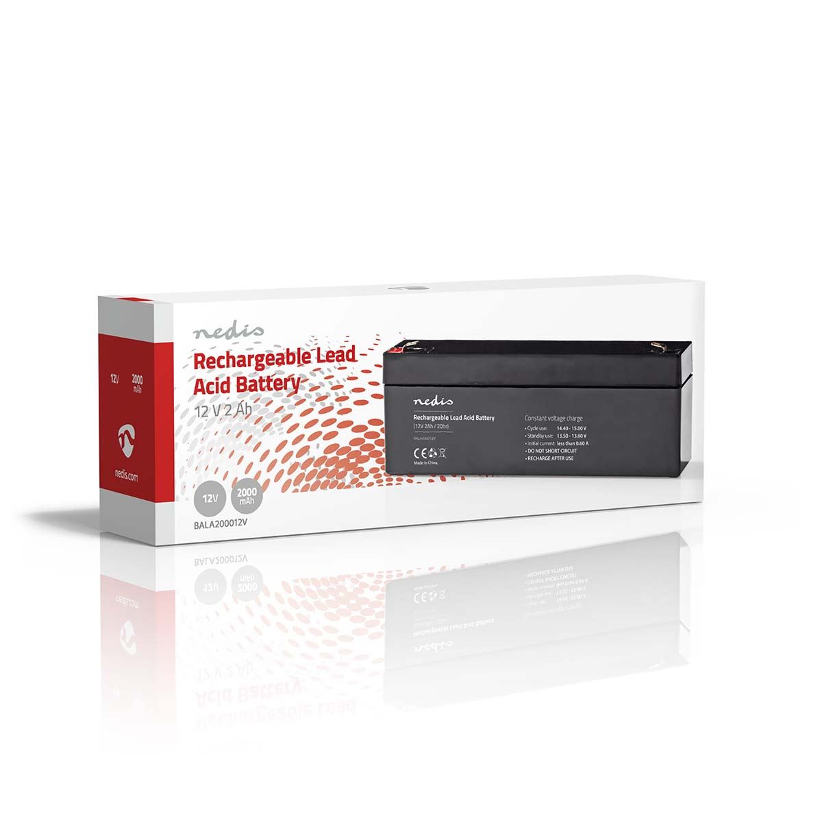 Nedis Battery | Lead-Acid | Rechargeable | 12 V | 2000 mAh