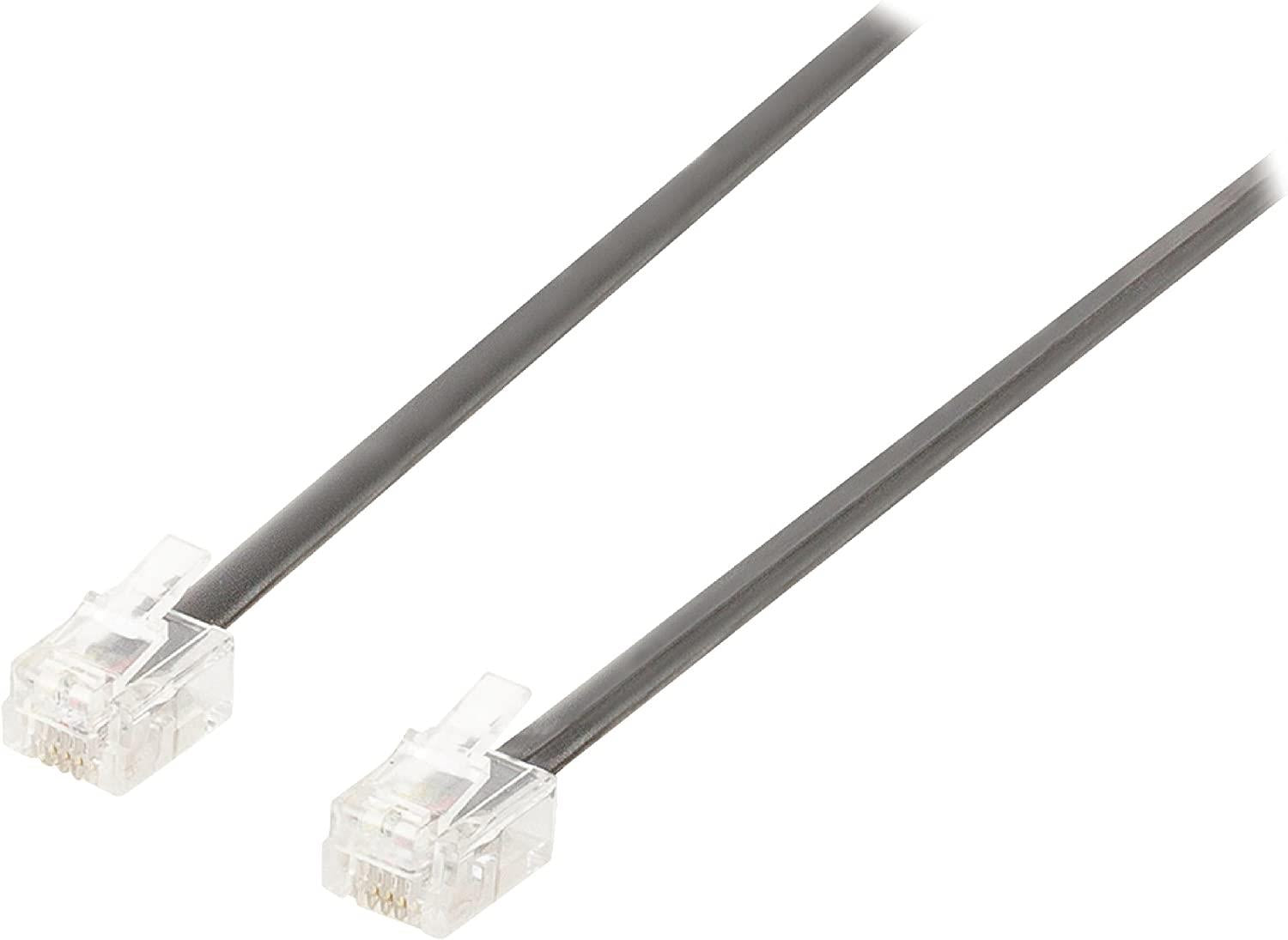 Nedis Telecom Cable | RJ11 Male - RJ11 Male | 10.0 m | Black