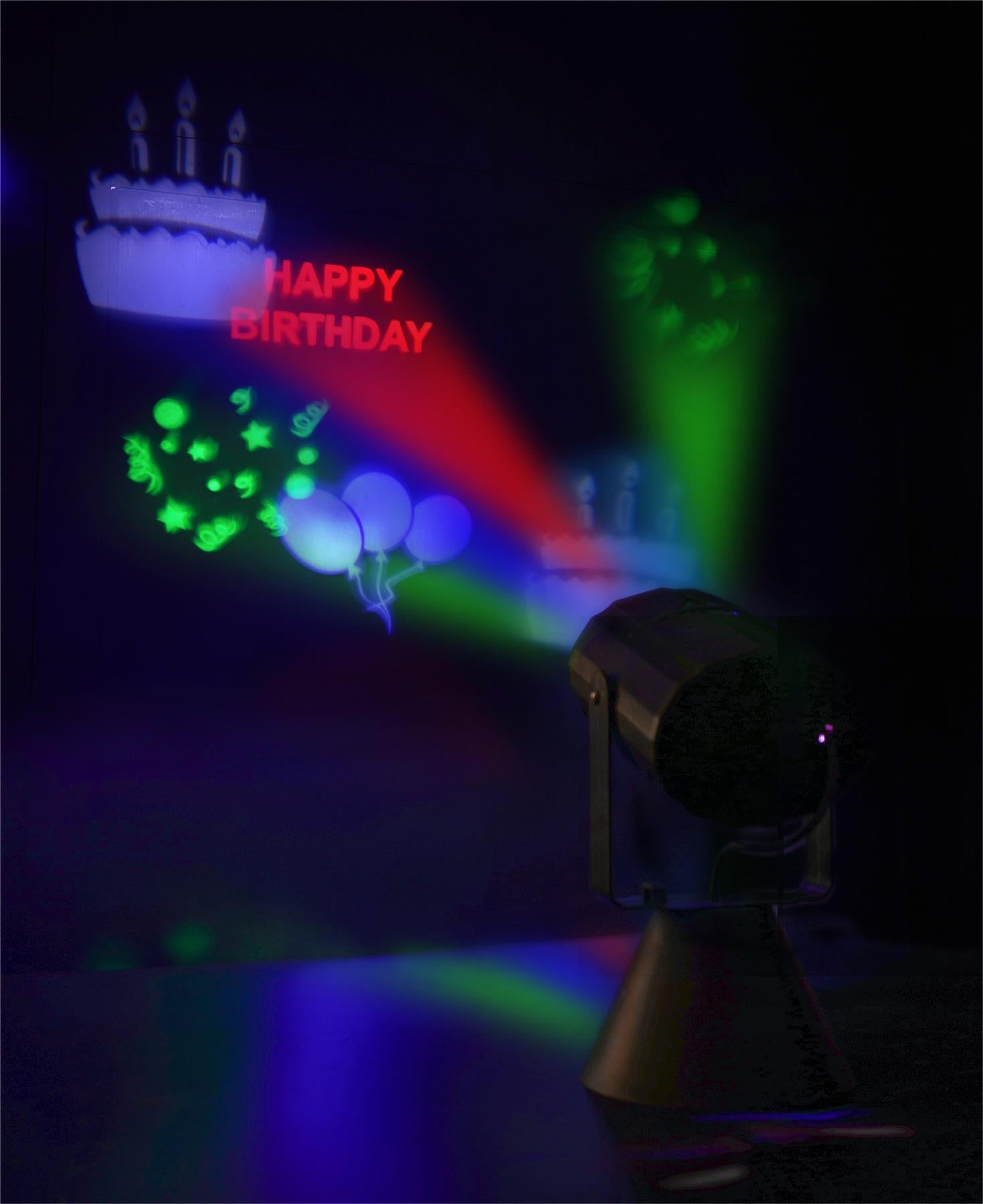 Christmas LED Projector Light with 4 Festive Slides Battery Operated