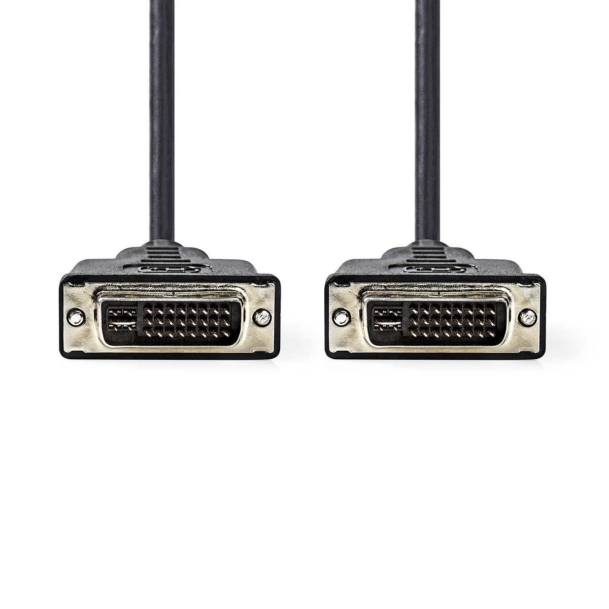 Nedis DVI Cable | DVI-I 24+5-Pin Male | DVI-I 24+5-Pin Male | 2560x1600 | Nickel Plated | 2.00 m | Straight | PVC | Black | Envelope