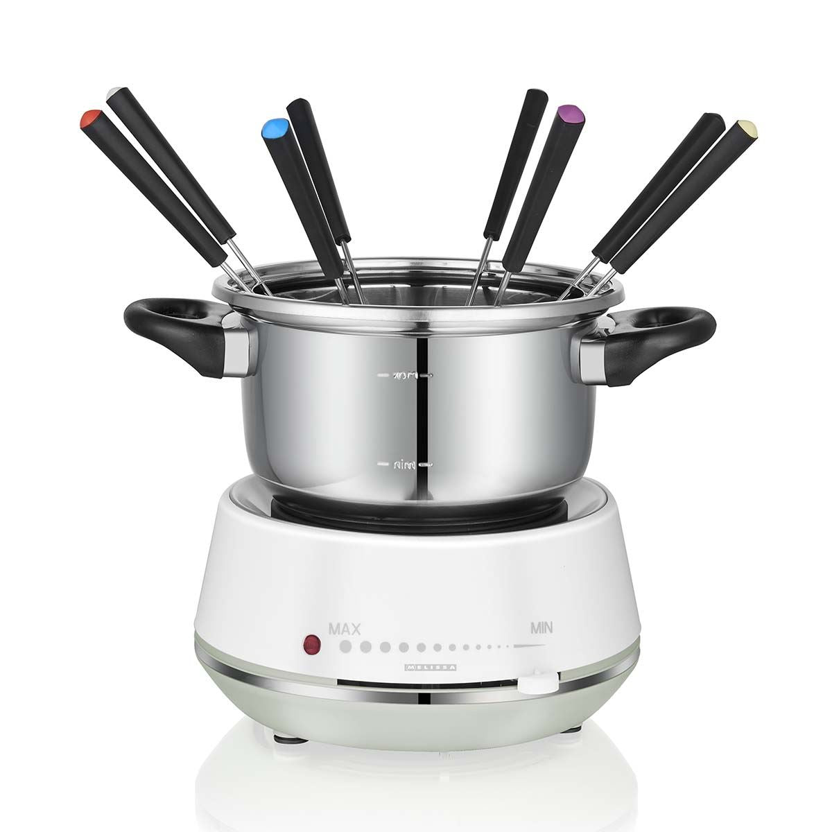 MELISSA 2L Electric Fondue Set with 8 Forks and Adjustable Temperature