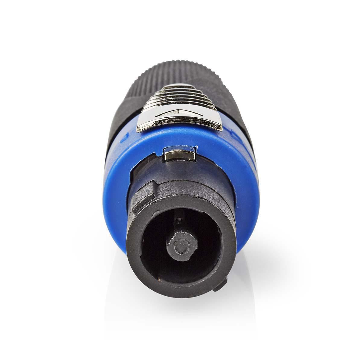 Nedis Speaker Connector | Straight | Male | Nickel Plated | Solder | Cable input diameter: 8.0 mm | ABS | Black | 1 pcs | Polybag