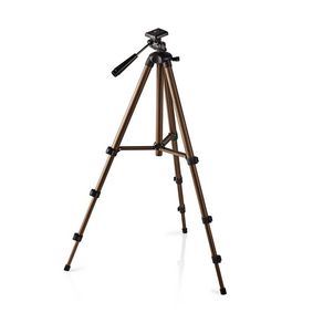 Nedis Tripod | Maximum load capacity: 2.0 kg | Minimum working height: 40.5 cm | Maximum working height: 128.0 cm | 4 Segments | Pan | Travel bag included | ABS / Aluminium | Black / Bronze