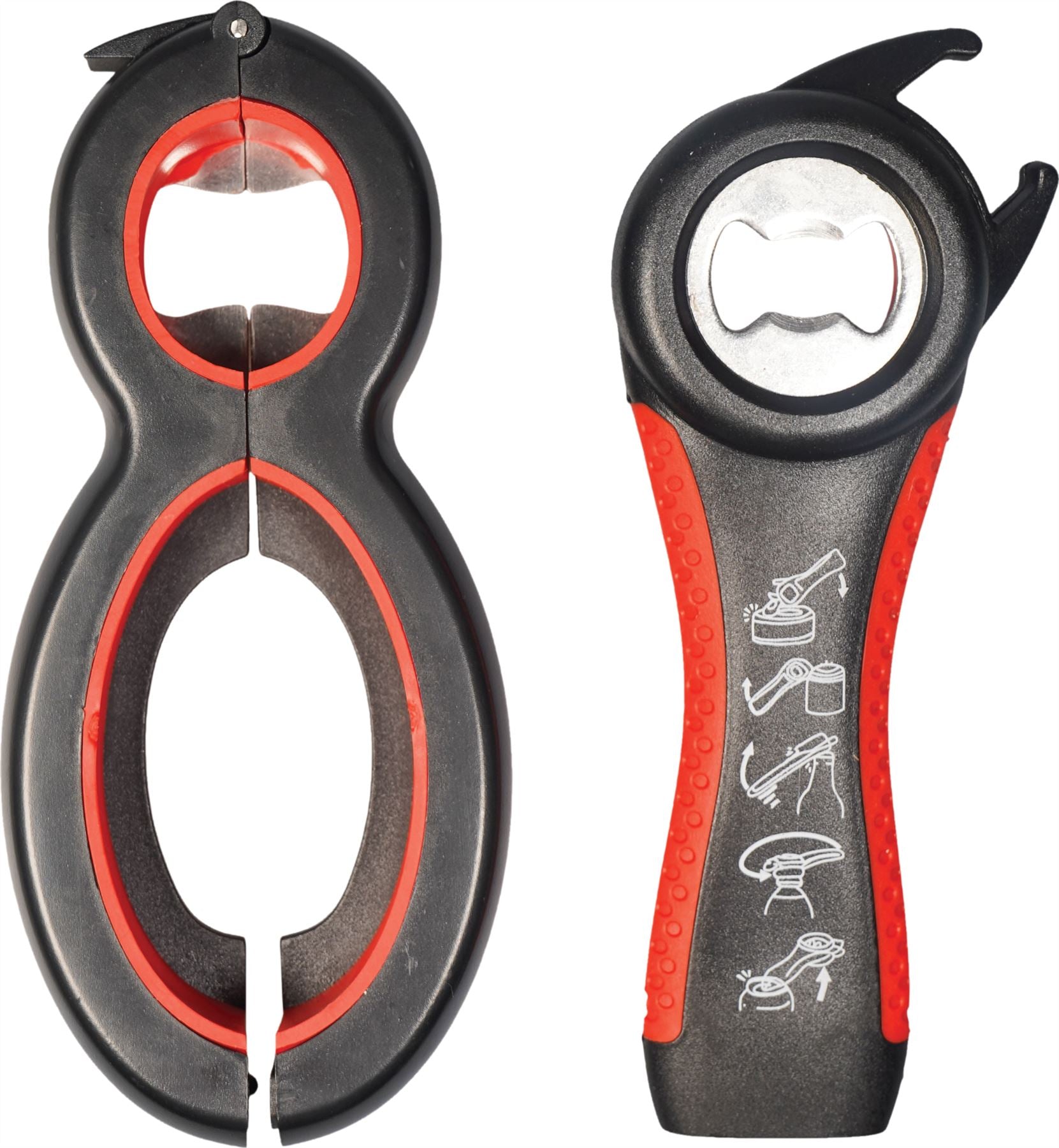 6 in 1 Multi Opener, Stainless Steel Manual Jar Opener Non Slip