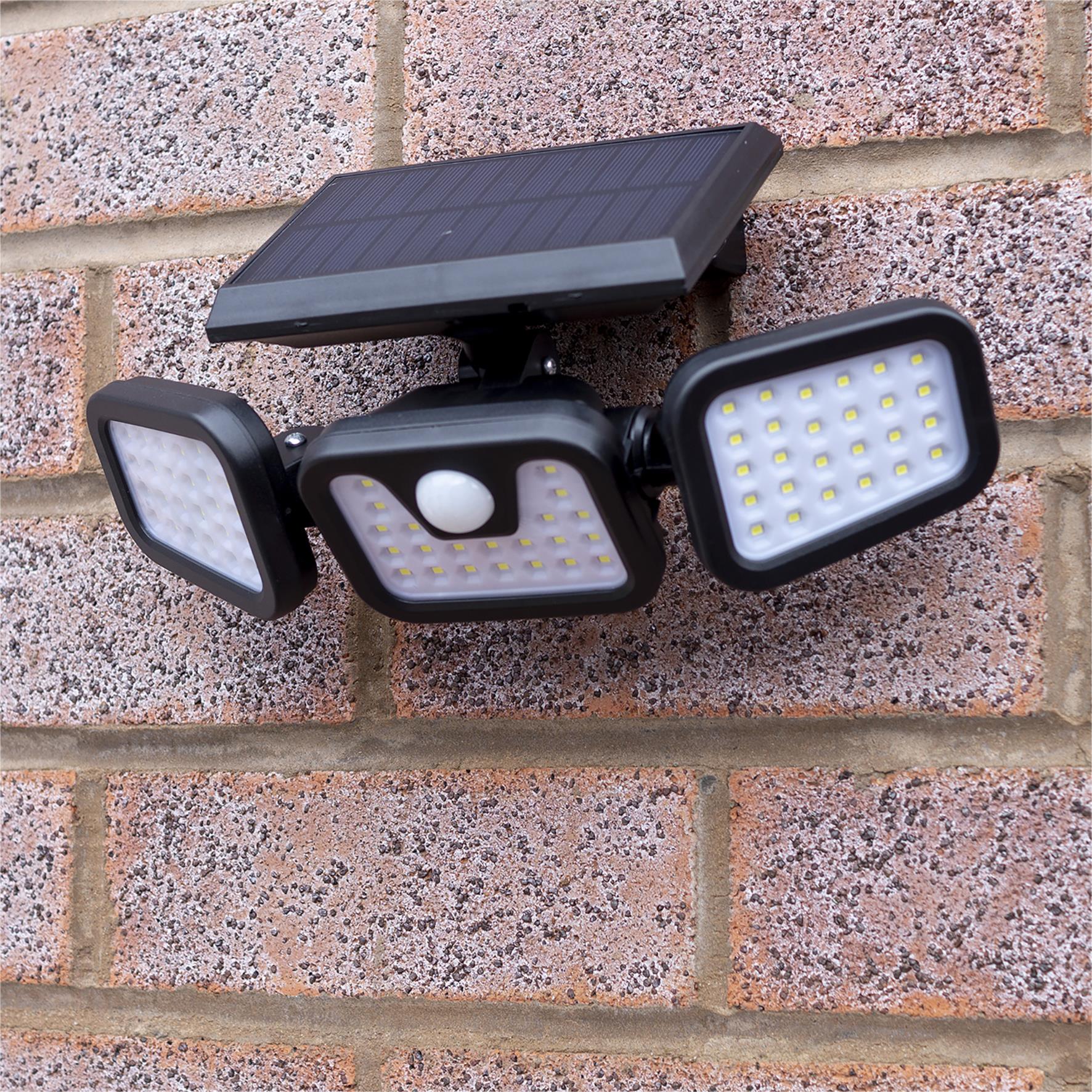 Solar Powered Adjustable PIR Motion Wall Sensor Security Light with 74 LEDs