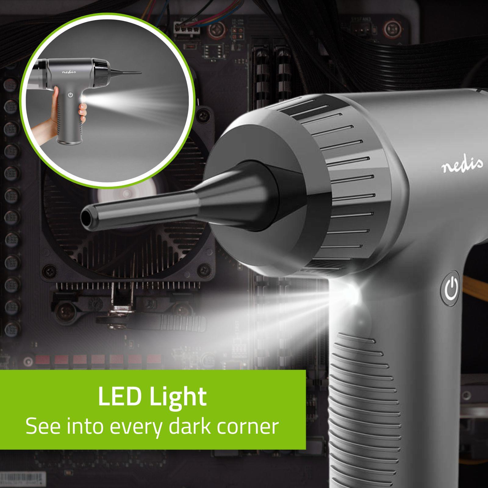 Nedis Handheld Vacuum Cleaner | Air blower | 90 W | Rechargeable | Dry | Li-Ion | Black