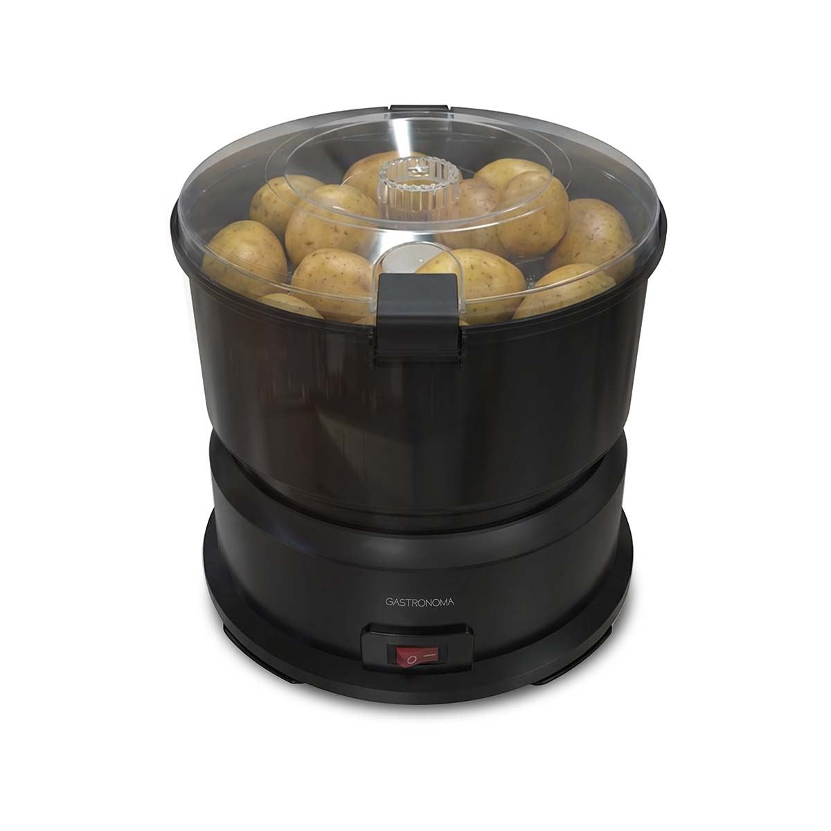 Gastronoma 85W Electric Potato Peeler Machine 1KG Potato Rumbler Electric with Container for Peeling Potatoes and Spin Drier Salad/Vegetables to Remove Excess Water