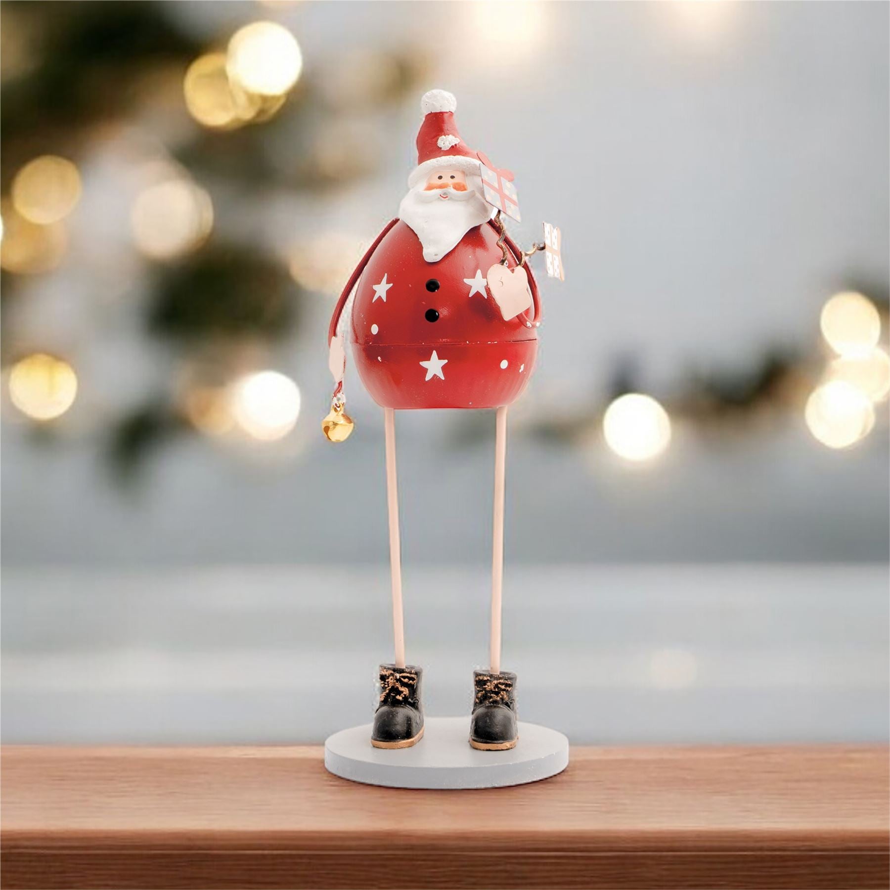 Santa Claus Standing 22cm Metal Christmas Decoration Ornament