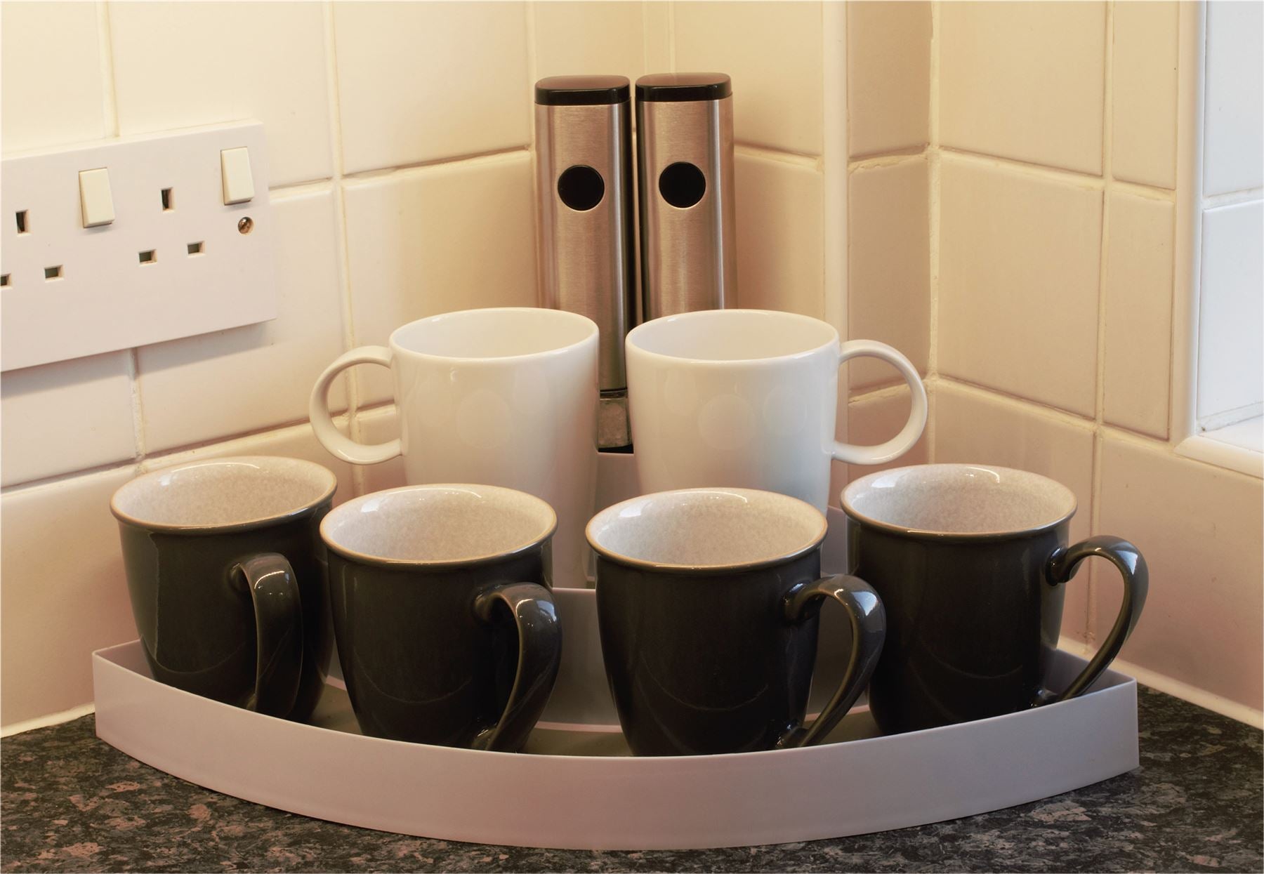 3 Tier Freestanding Corner Shelf Organiser - White