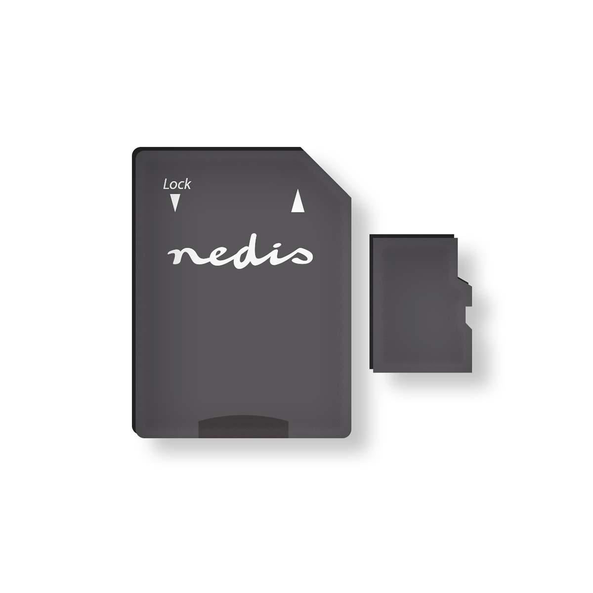 Nedis microSD Memory Card | microSDXC | 128 GB | Write speed: 90 MB/s | Read speed: 45 MB/s | UHS-I | SD adapter included