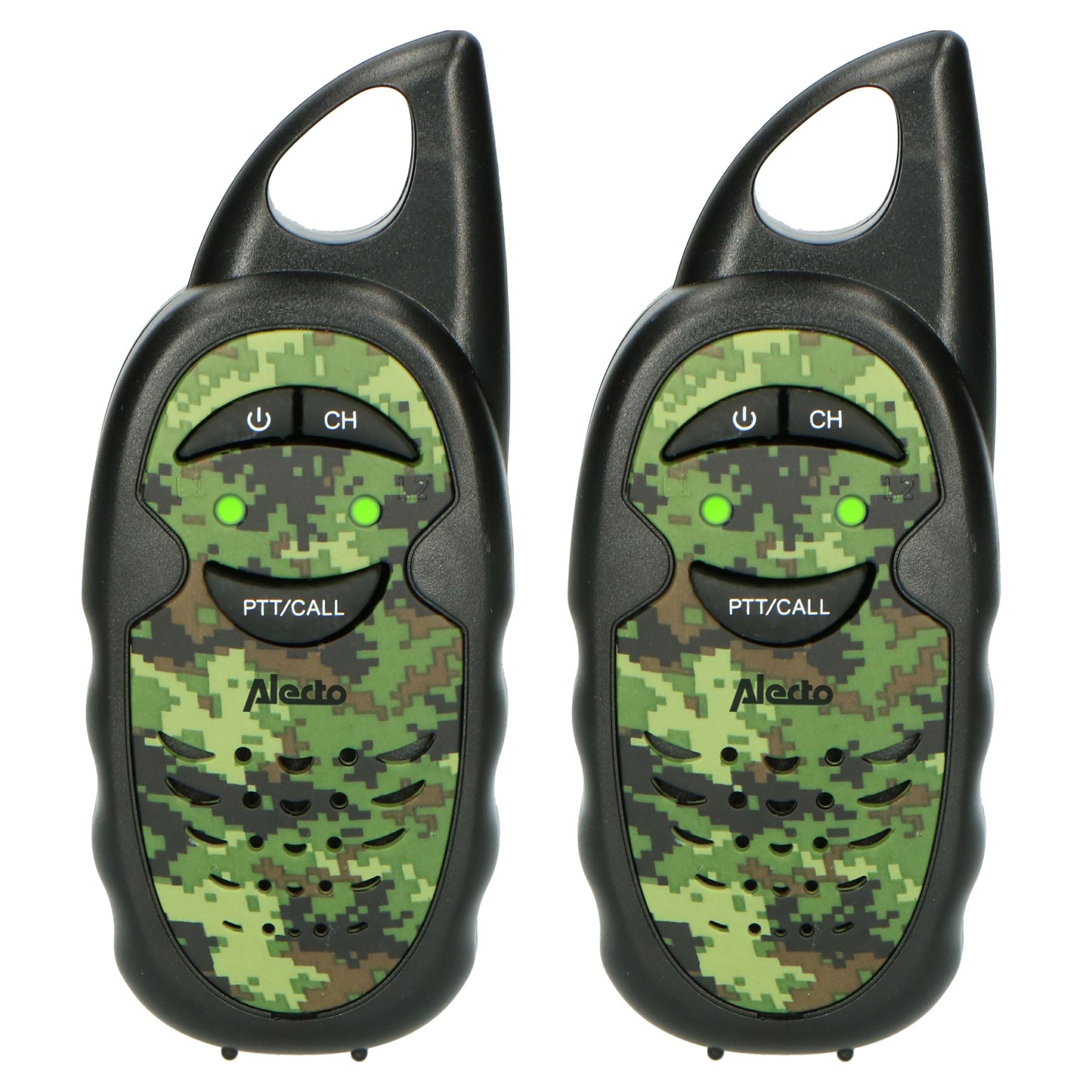 Alecto Walkie-Talkie Set | 2 Handsets | Up to 3 km | Frequency channels: 3 | up to 3 Hours | Camouflage