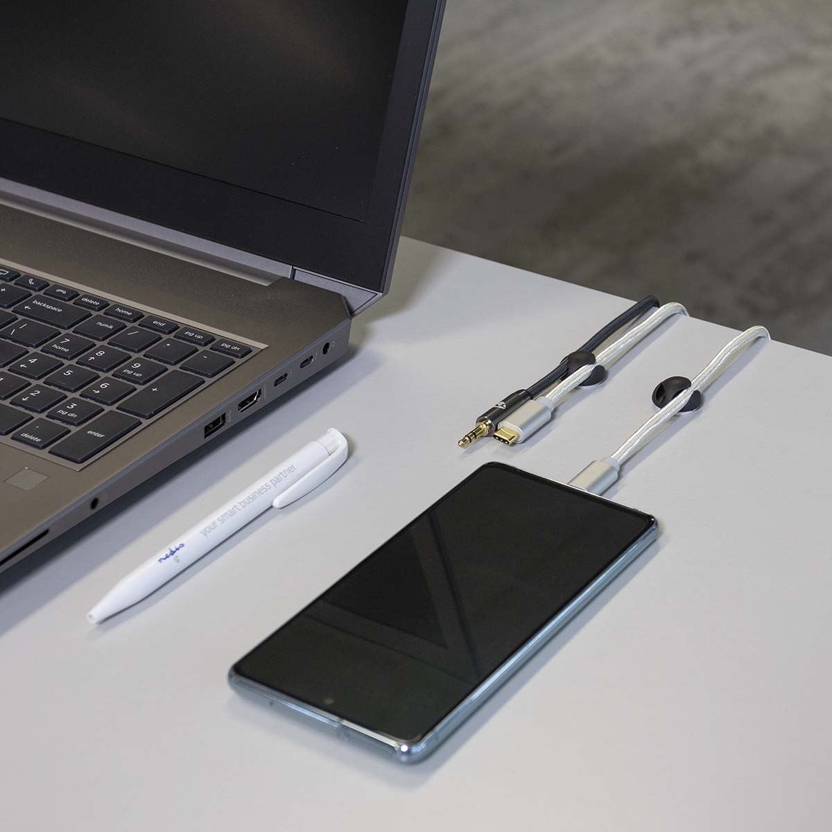 Nedis Cable Management | Cable Clip | Click and Go | 6 pcs | Number of slots: 2 Slots | Maximum cable thickness: 5.3 mm | TPE | Black