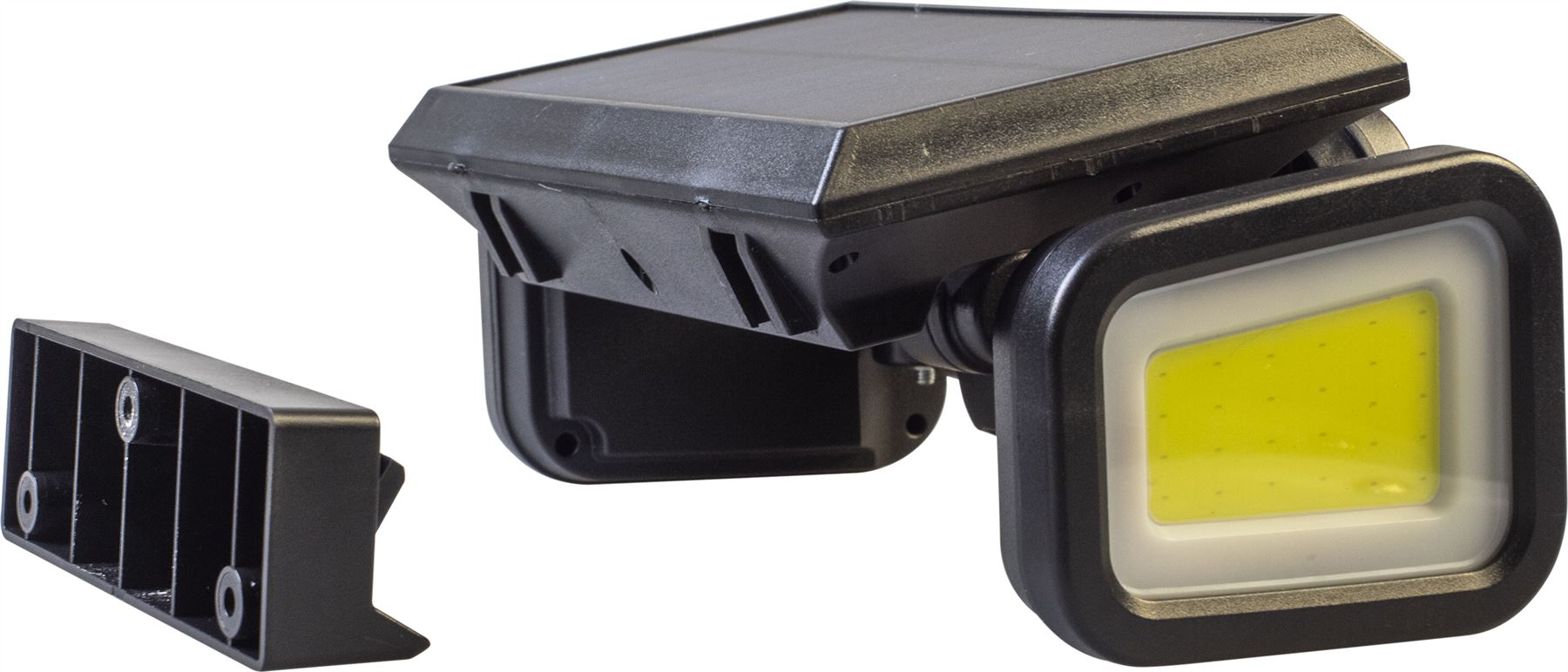 Solar Powered PIR Motion Sensor Wall Security Light with 3 Adjustable COB LED Heads