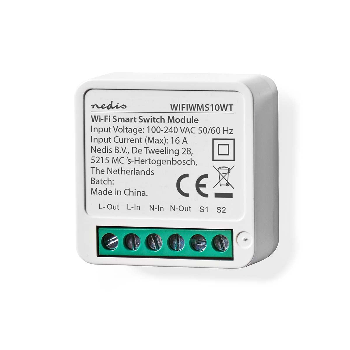 Nedis SmartLife Built-in Module | Switch | 3680 W | Terminal Connection | App available for: Android™ / IOS