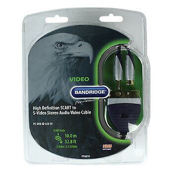 Bandridge 10m Premium Multimedia S-Video Cable / 3.5mm Composite to Scart Connection