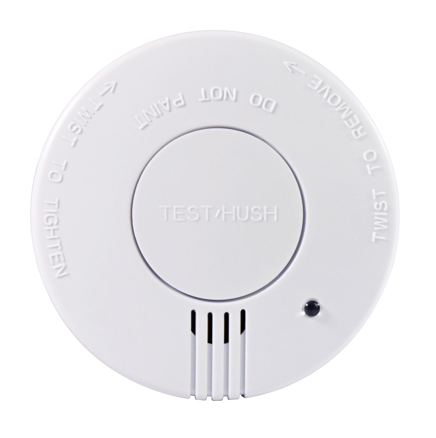 Mercury SD102P Smoke Alarm for Home Photoelectric Battery Smoke Alarm Smoke Detector with Large Hush/Test Button, Supplied with Battery And Fixing Kit Fully Certified, White