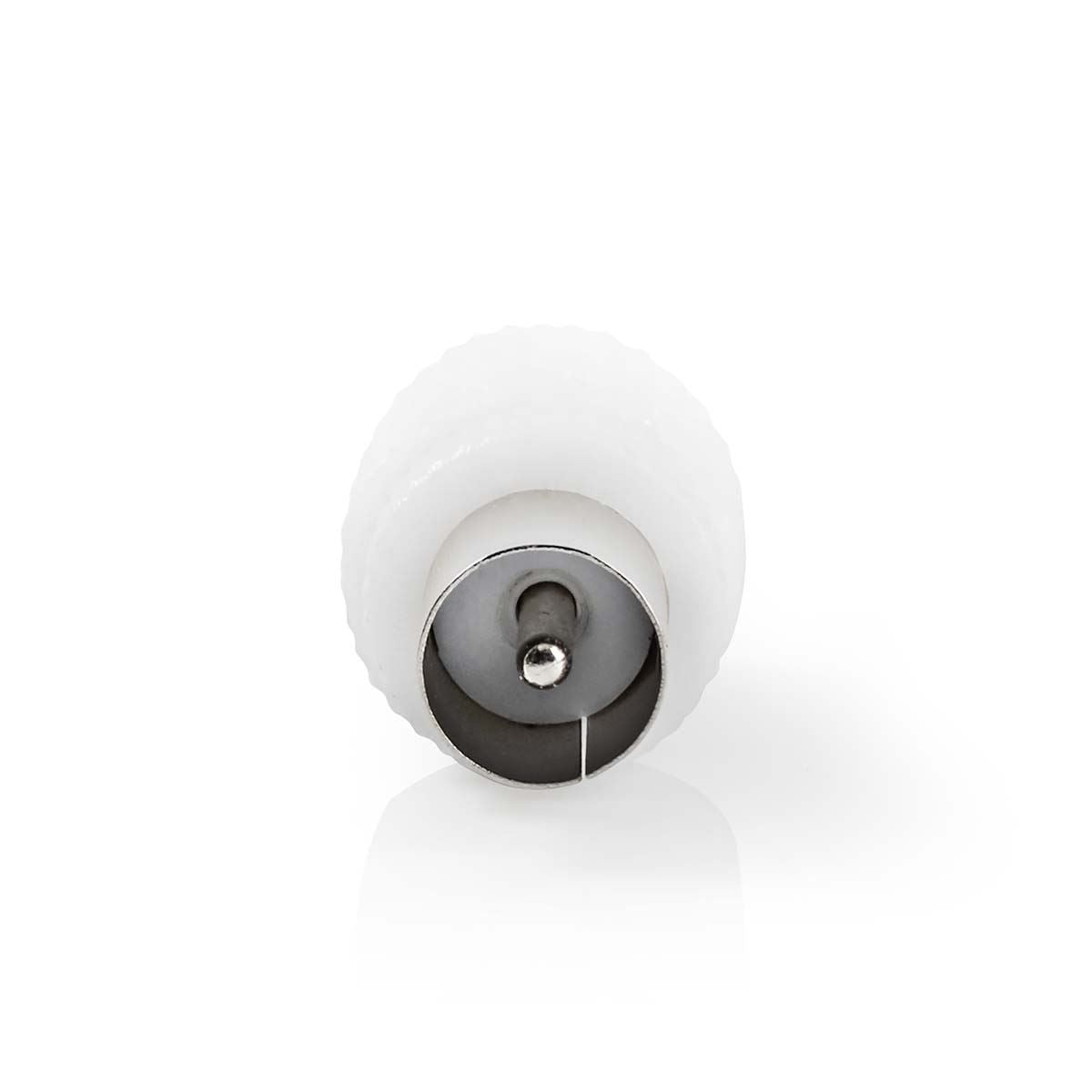 Nedis IEC (Coax) Connector | Straight | Female / Male | Nickel Plated | 75 Ohm | Screw | Cable input diameter: 7.0 mm | Metal / PVC | White | 2 pcs | Box