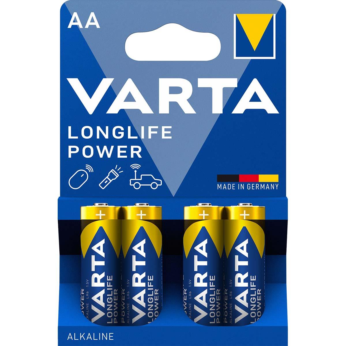 Varta Alkaline Battery AA 1.5 V High Energy 4-Blister