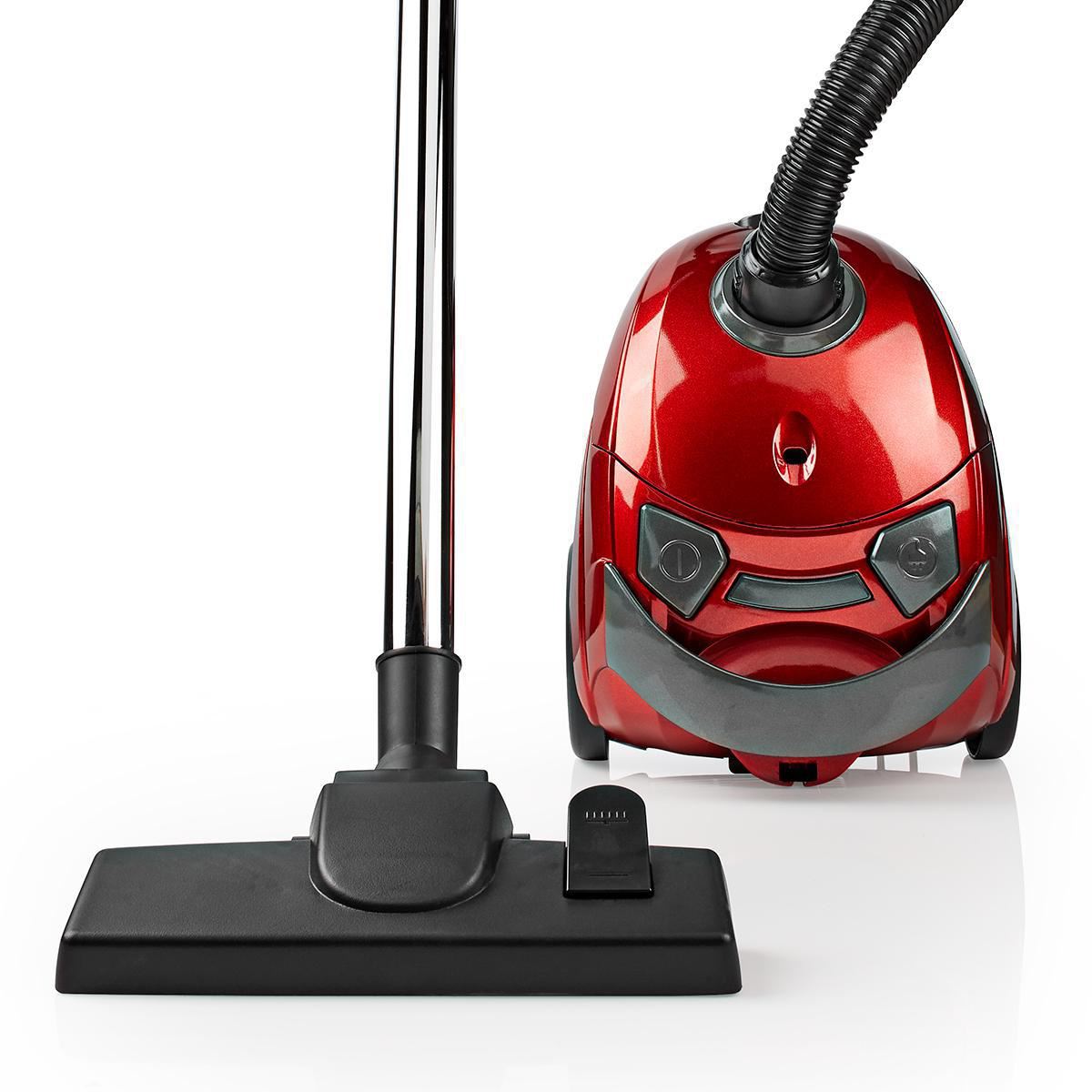 Nedis Vacuum Cleaner | With Bag | 700 W | Dust capacity: 1.5 l | Combi Brush | Action radius: 7 m | Hepa | Anthracite / Red