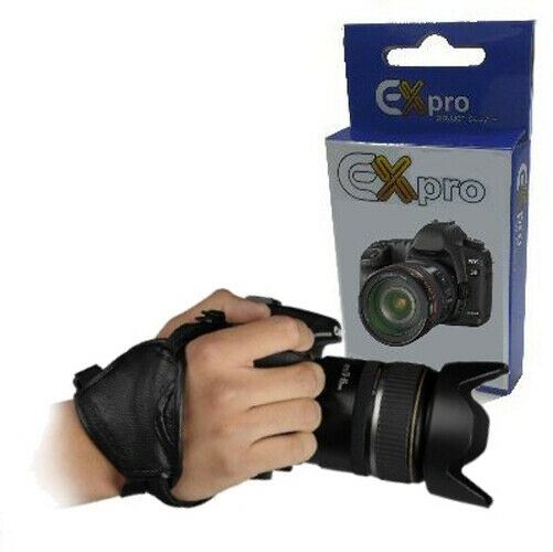 Ex-Pro Genuine Leather Ergonomic Stabilising Hand Grip Strap for DLSR Cameras