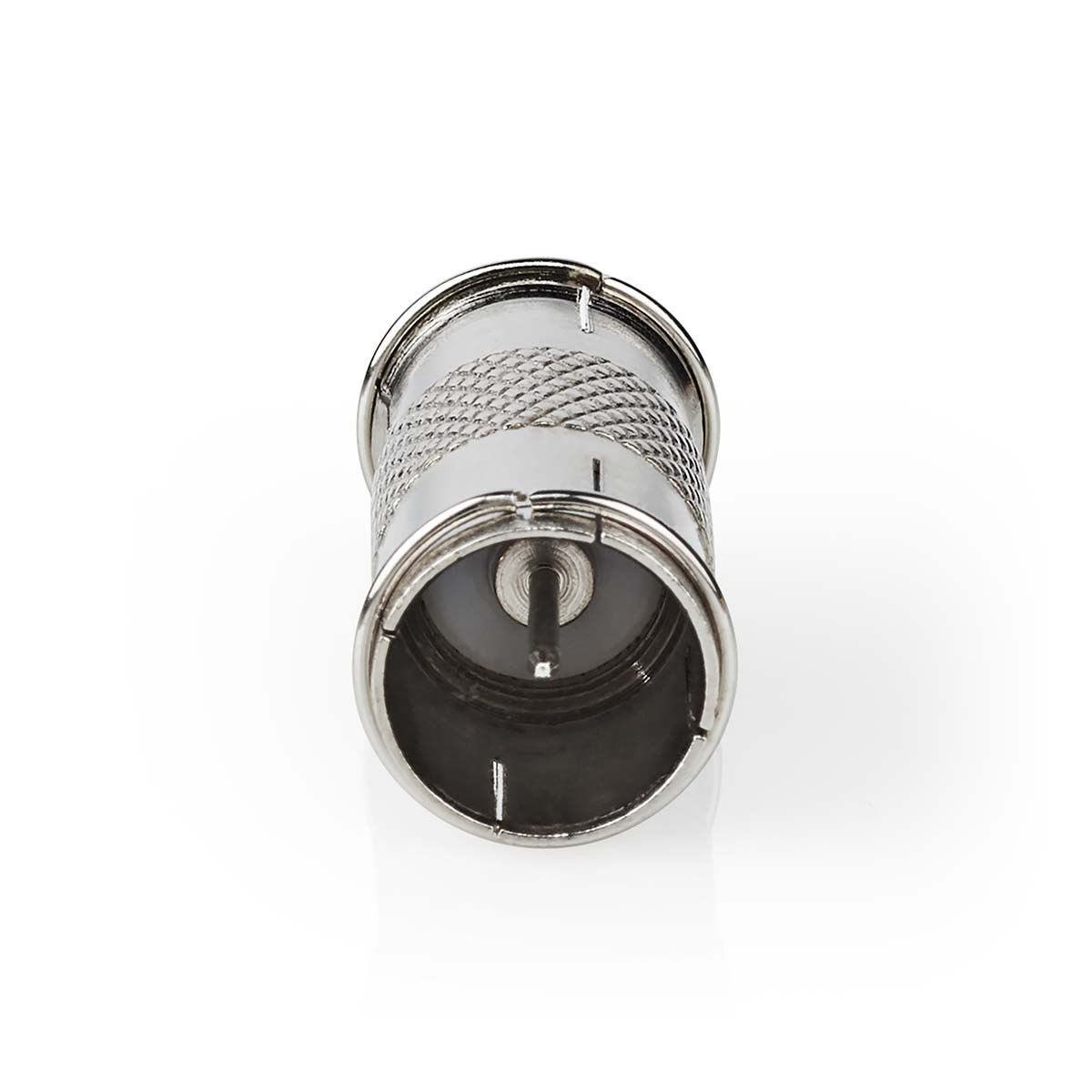 Nedis Satellite & Antenna Adapter | F Male Quick | F Male Quick | Nickel Plated | 75 Ohm | Straight | Metal | Silver | 10 pcs | Envelope