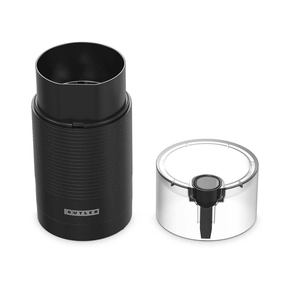 Butler Coffee Grinder Electric , Just Press for 30S to Enjoy Your Coffee, Manual Press Coffee Grinder with Safe Stainless Steel Blades, Fast Grinding for Coffee Beans, Pepper, Grain, Spice, Nuts