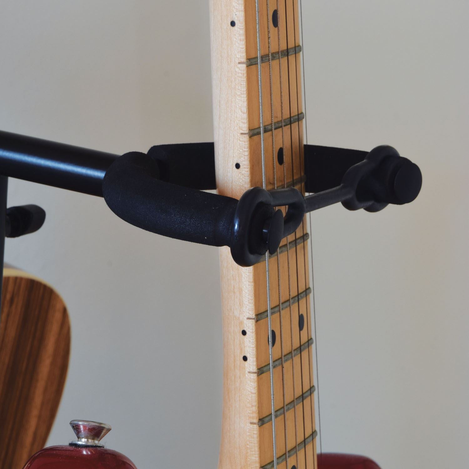 Chord Dual Twin Guitar Stand with Neck Support Bass Acoustic 2 Way
