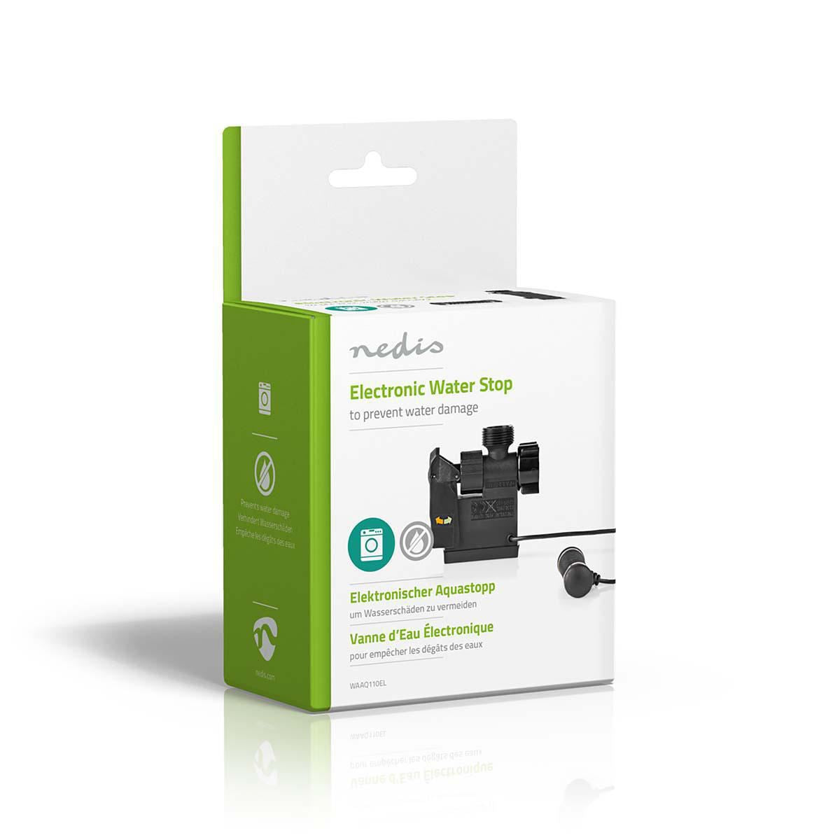 Nedis Electronic Waterblock | 3/4" Outer Thread | 3/4" Inner Thread | Suitable for: Dishwasher / Washing Machine | Black