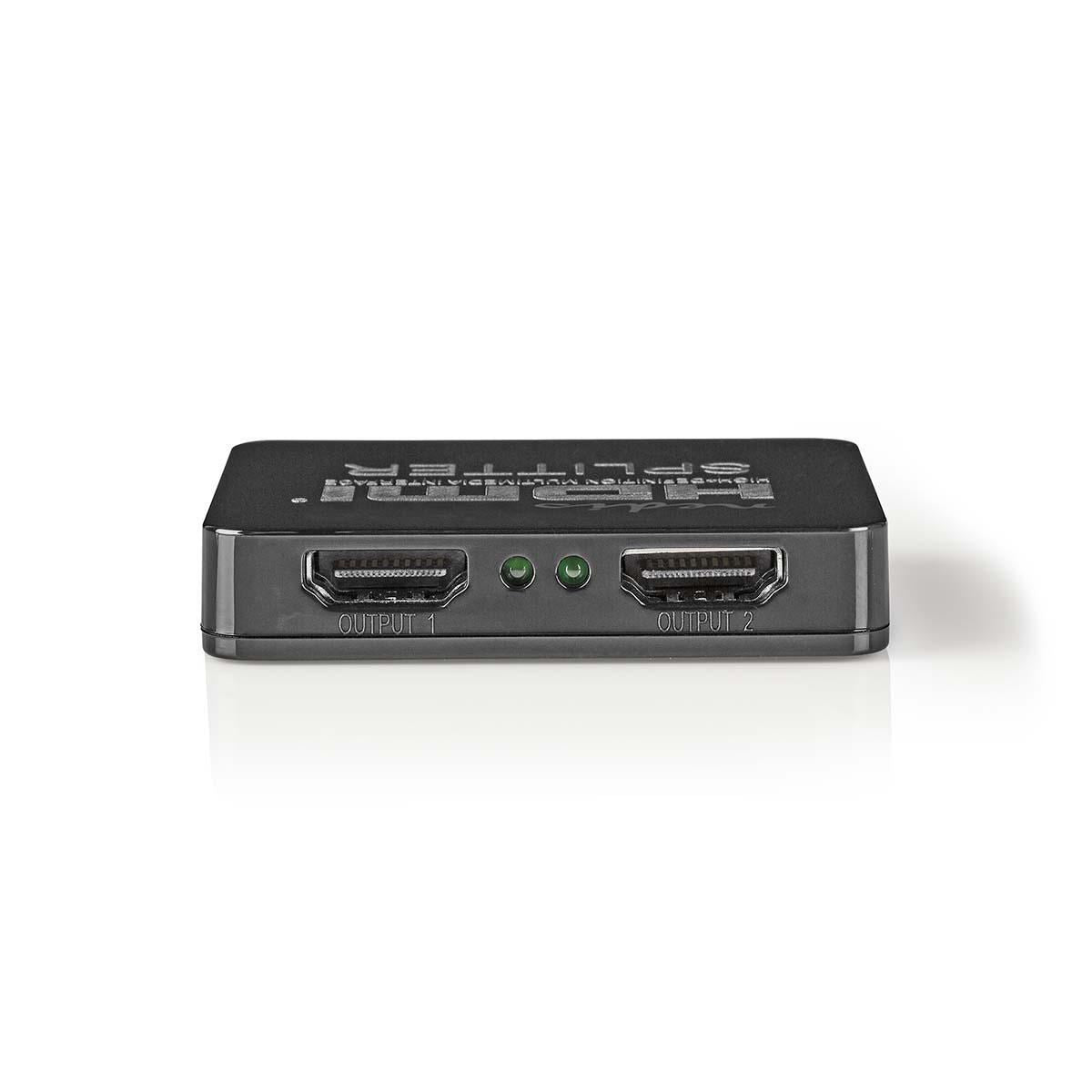 Nedis HDMI™ Splitter | 2 port(s) | HDMI™ Input | 2x HDMI™ Output | 4K@30Hz | 2.25 Gbps | ABS / PVC | Black