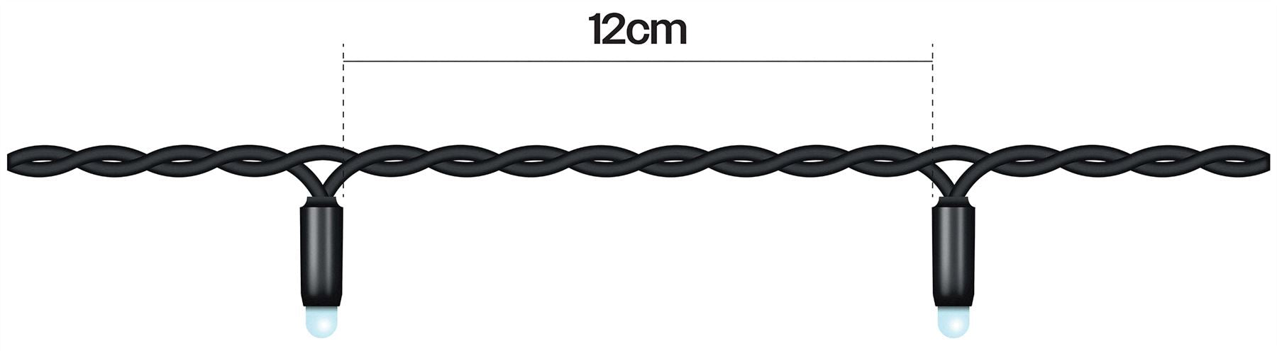 10m Easy-Connect RGB Multi Colour Changing 80 LED String Lights With Interconnectable Black Rubber Cable